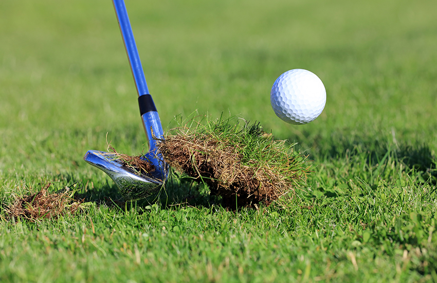 golf swing divot