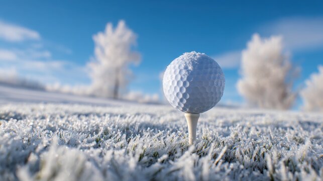 Golf ball in snow