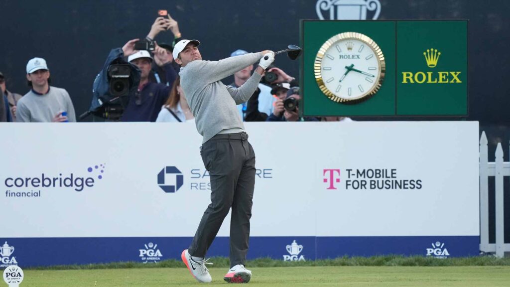 2026-pga-championship-live-updates:-scottie-scheffler-continues-repeat-bid-on-friday-at-aronimink